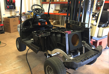 Builing Custom Golf Cart with Subwoofer for Key Largo Golf Carts